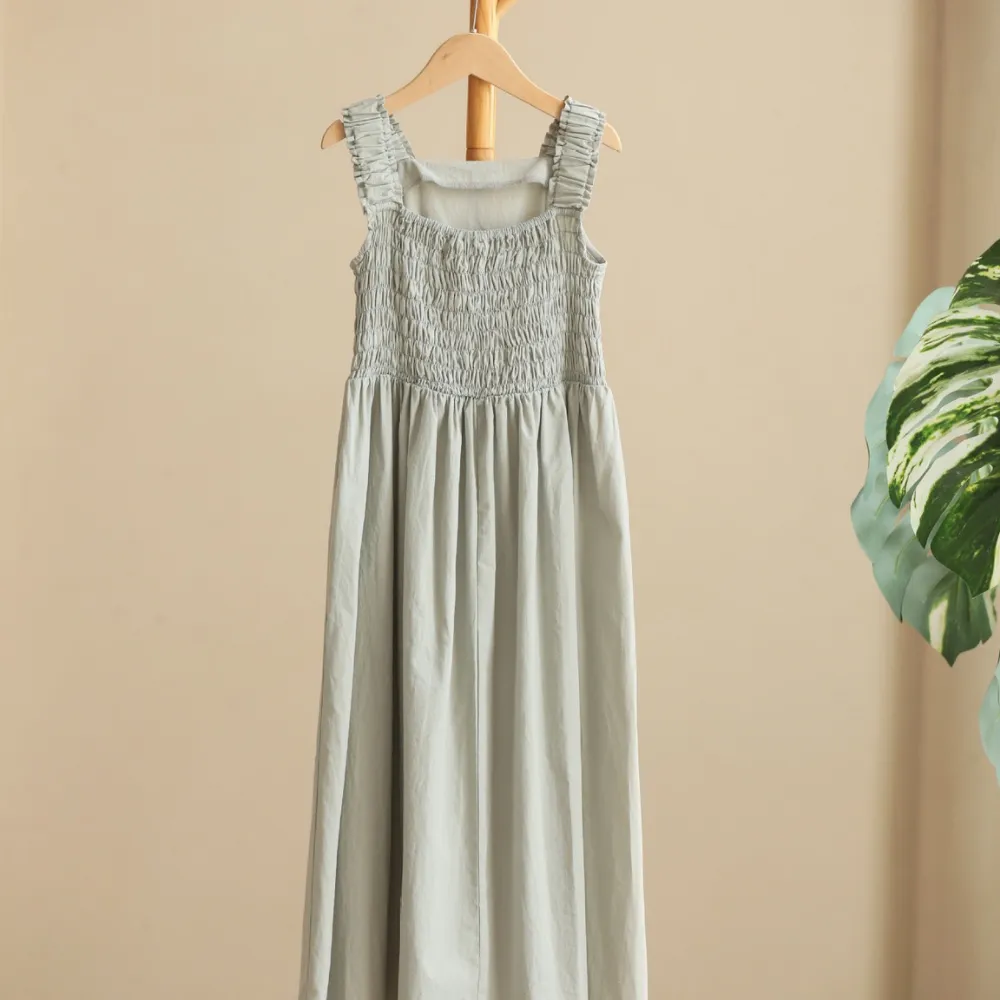 打揽背心裙 Breeze Shirred Midi Dress