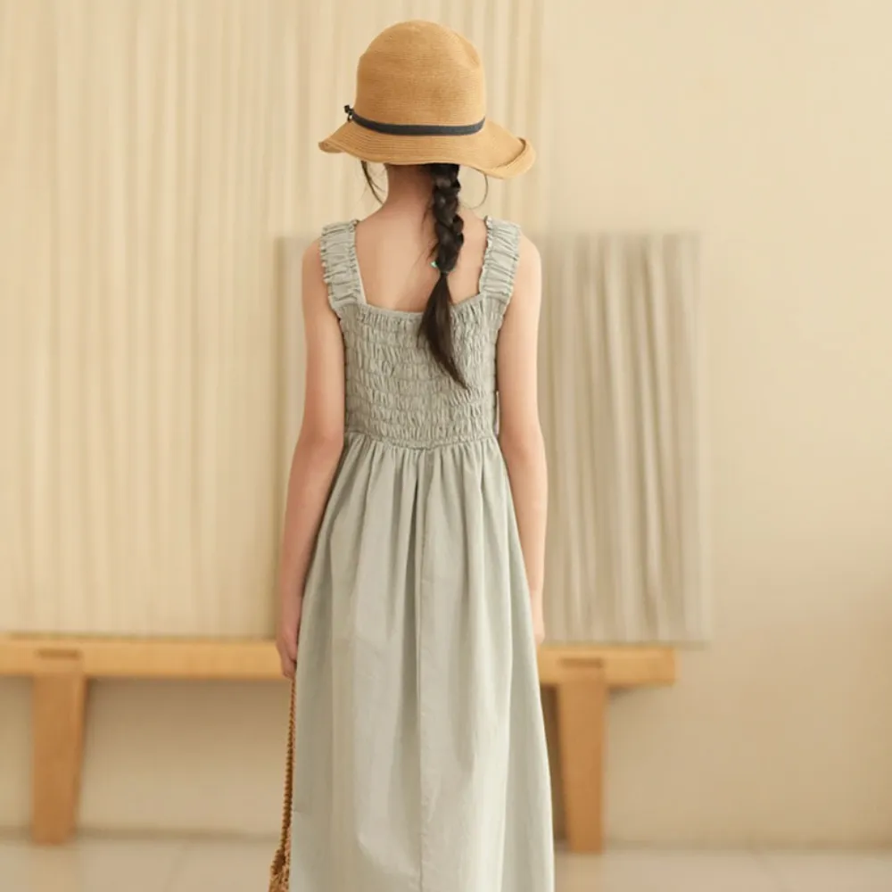 打揽背心裙 Breeze Shirred Midi Dress