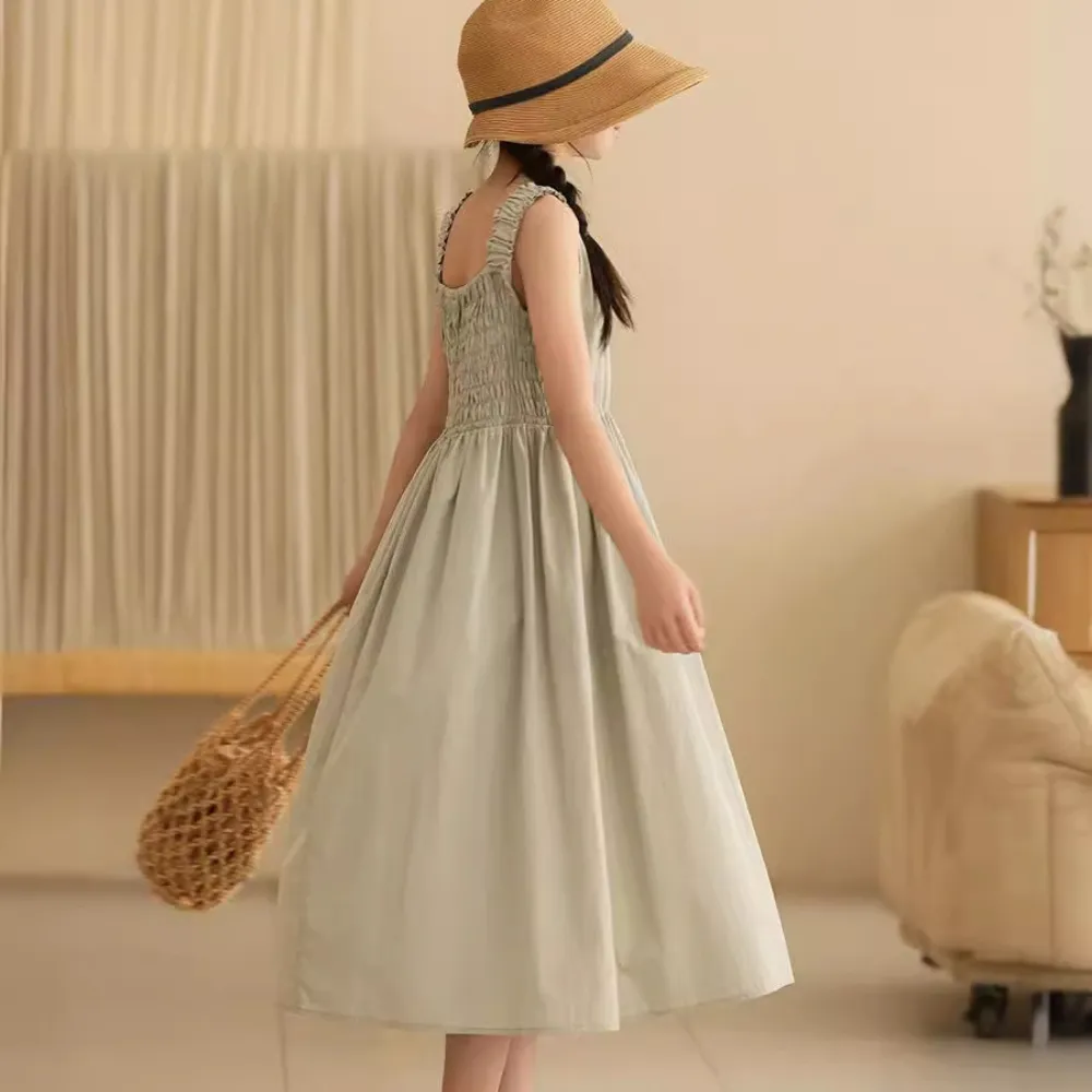 打揽背心裙 Breeze Shirred Midi Dress