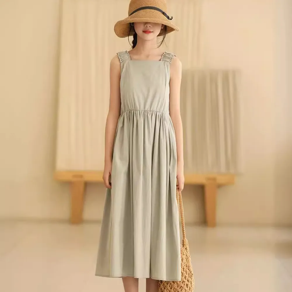 打揽背心裙 Breeze Shirred Midi Dress