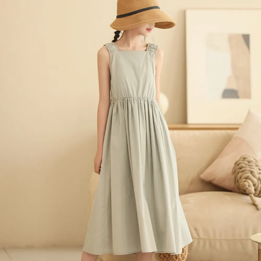 打揽背心裙 Breeze Shirred Midi Dress
