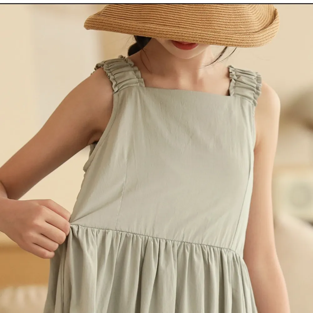 打揽背心裙 Breeze Shirred Midi Dress