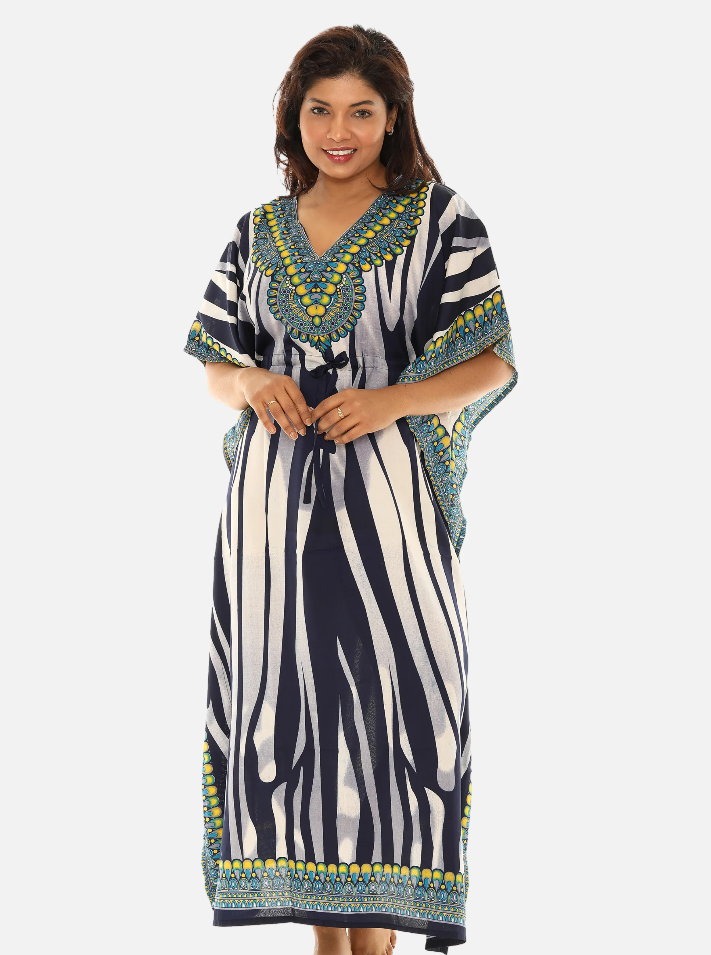 Abstract Animal Stripe Caftan