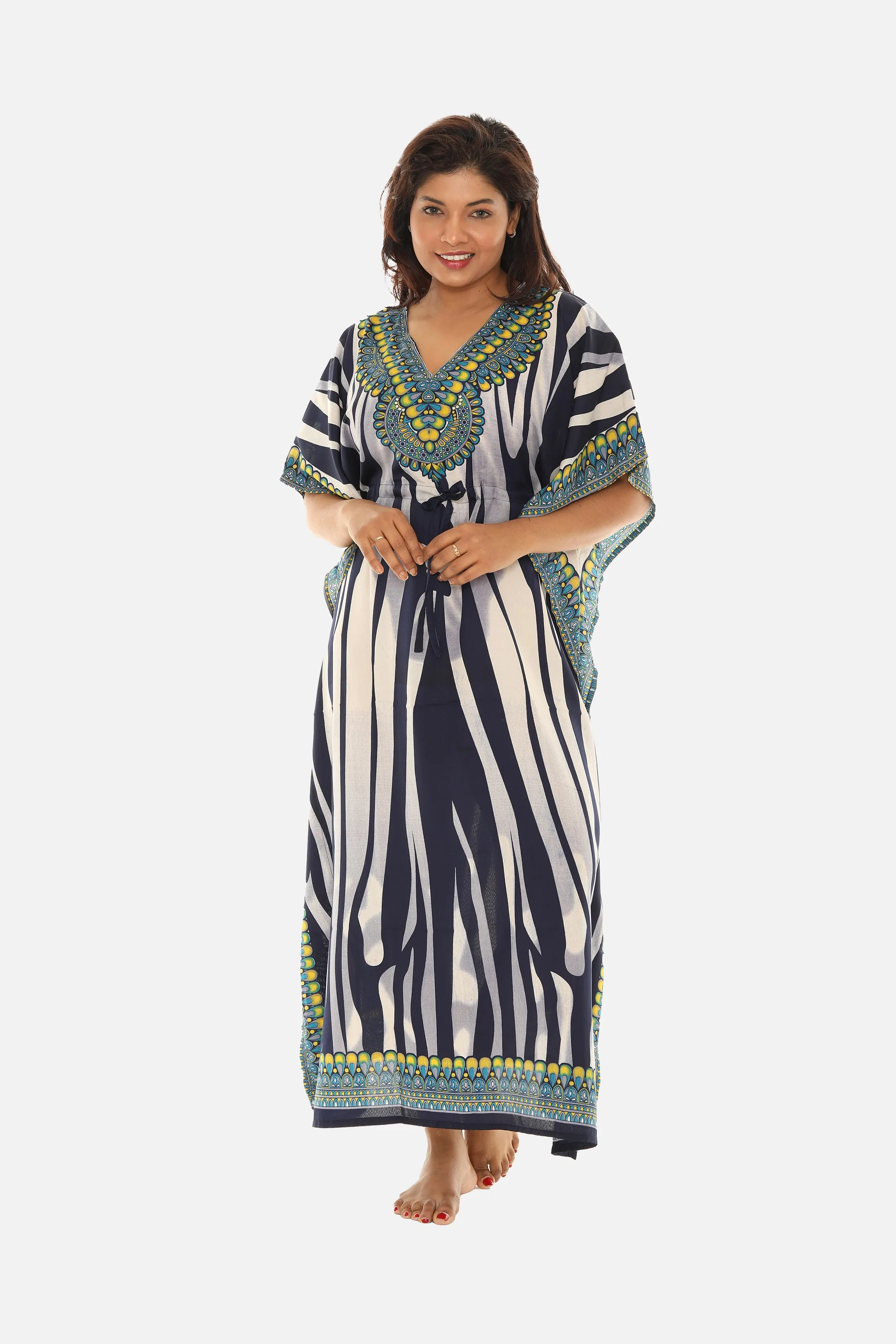 Abstract Animal Stripe Caftan