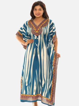 Abstract Animal Stripe Caftan