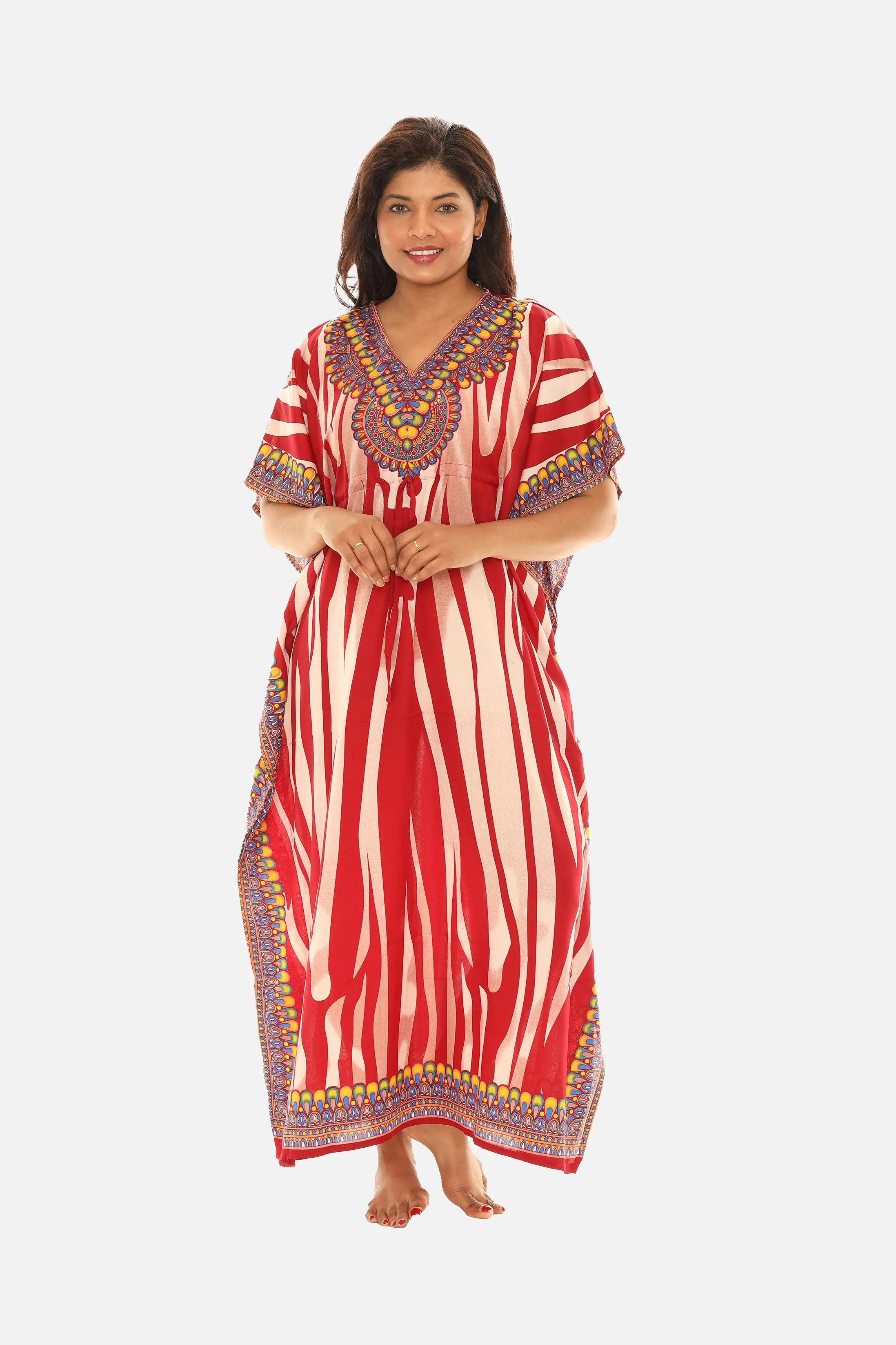 Abstract Animal Stripe Caftan
