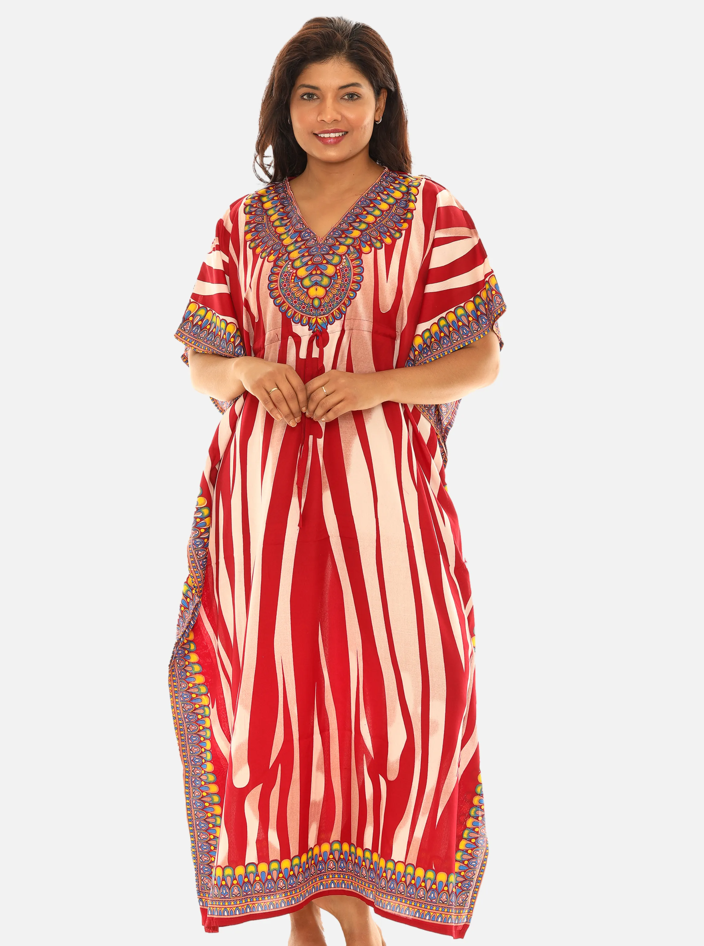 Abstract Animal Stripe Caftan