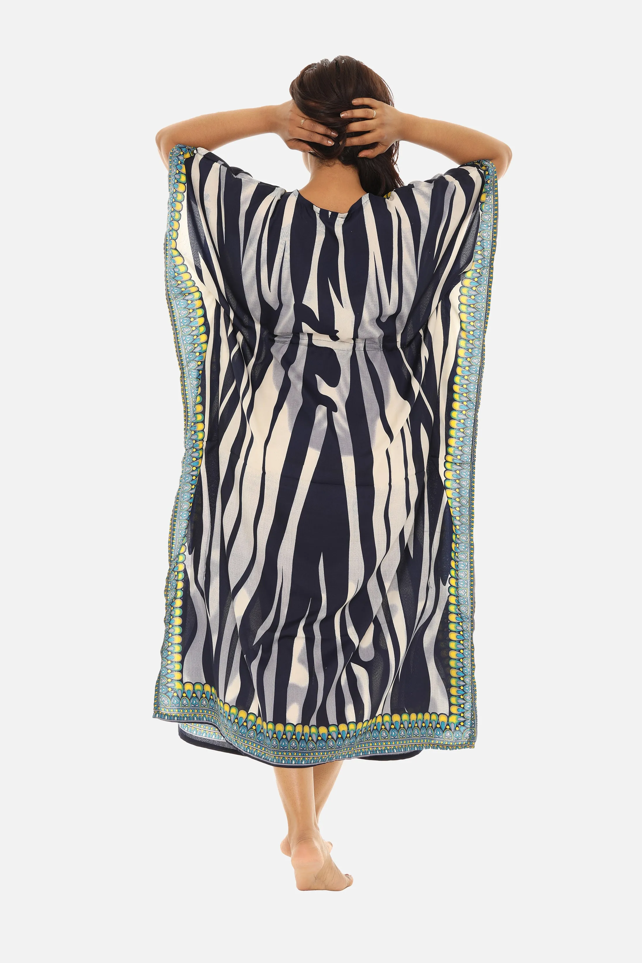 Abstract Animal Stripe Caftan