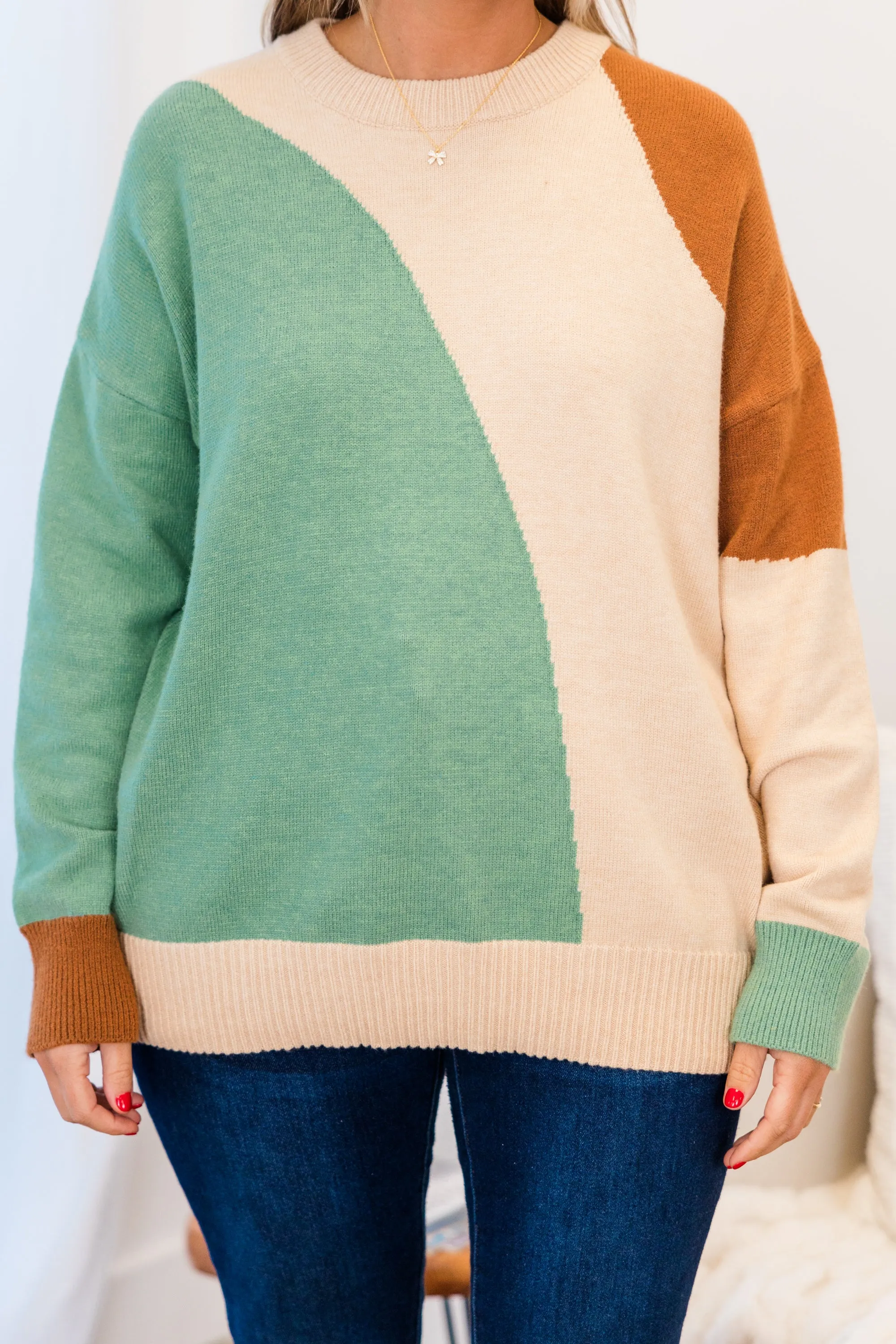 Almost Forever Sweater, Teal