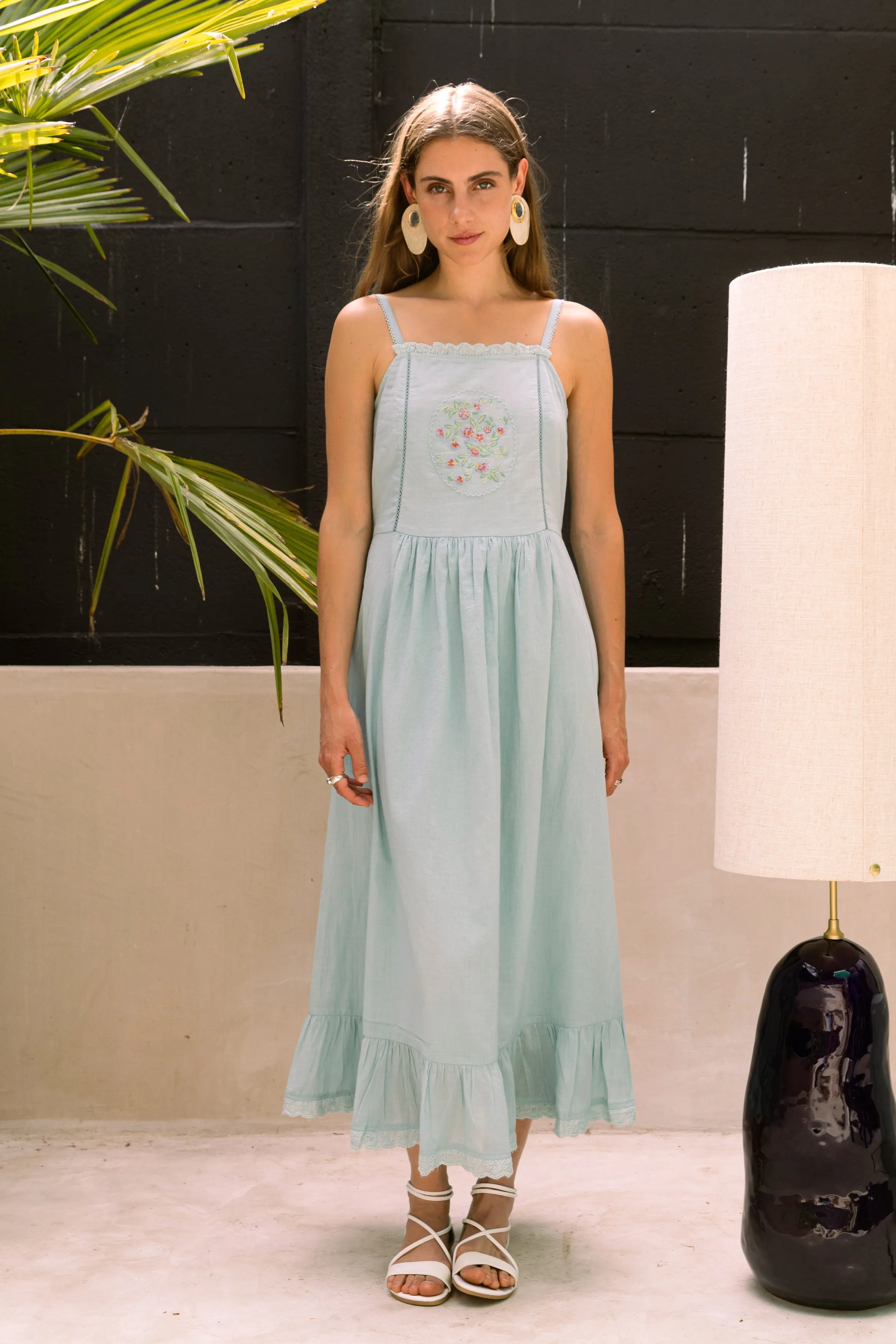 Aqua Cottage Dress