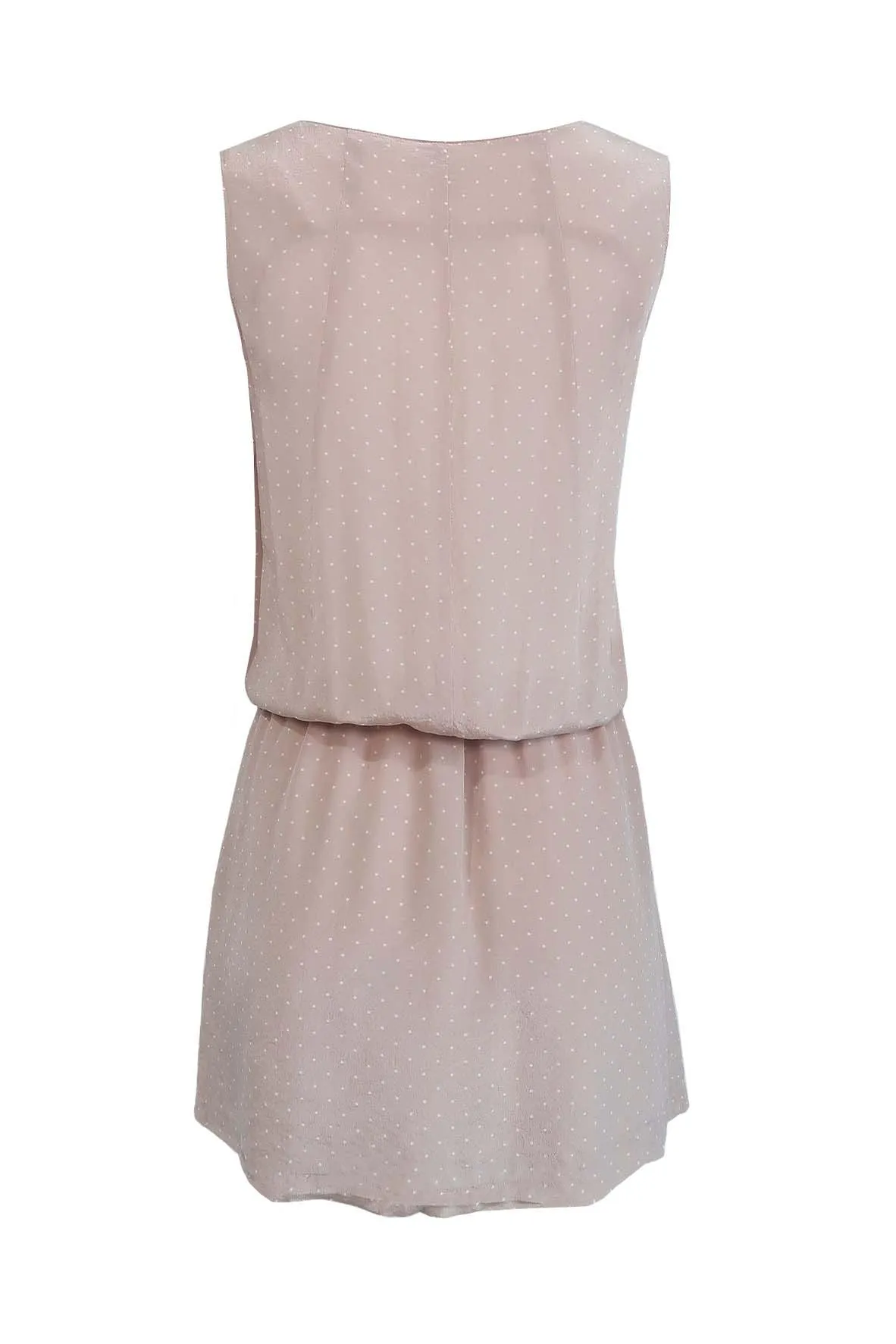 Beige Polka Dot Dress