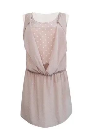 Beige Polka Dot Dress