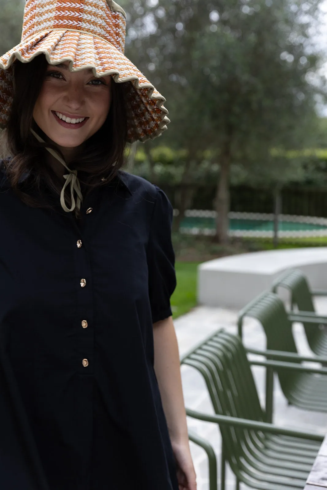 Black Cotton Shirt Dress
