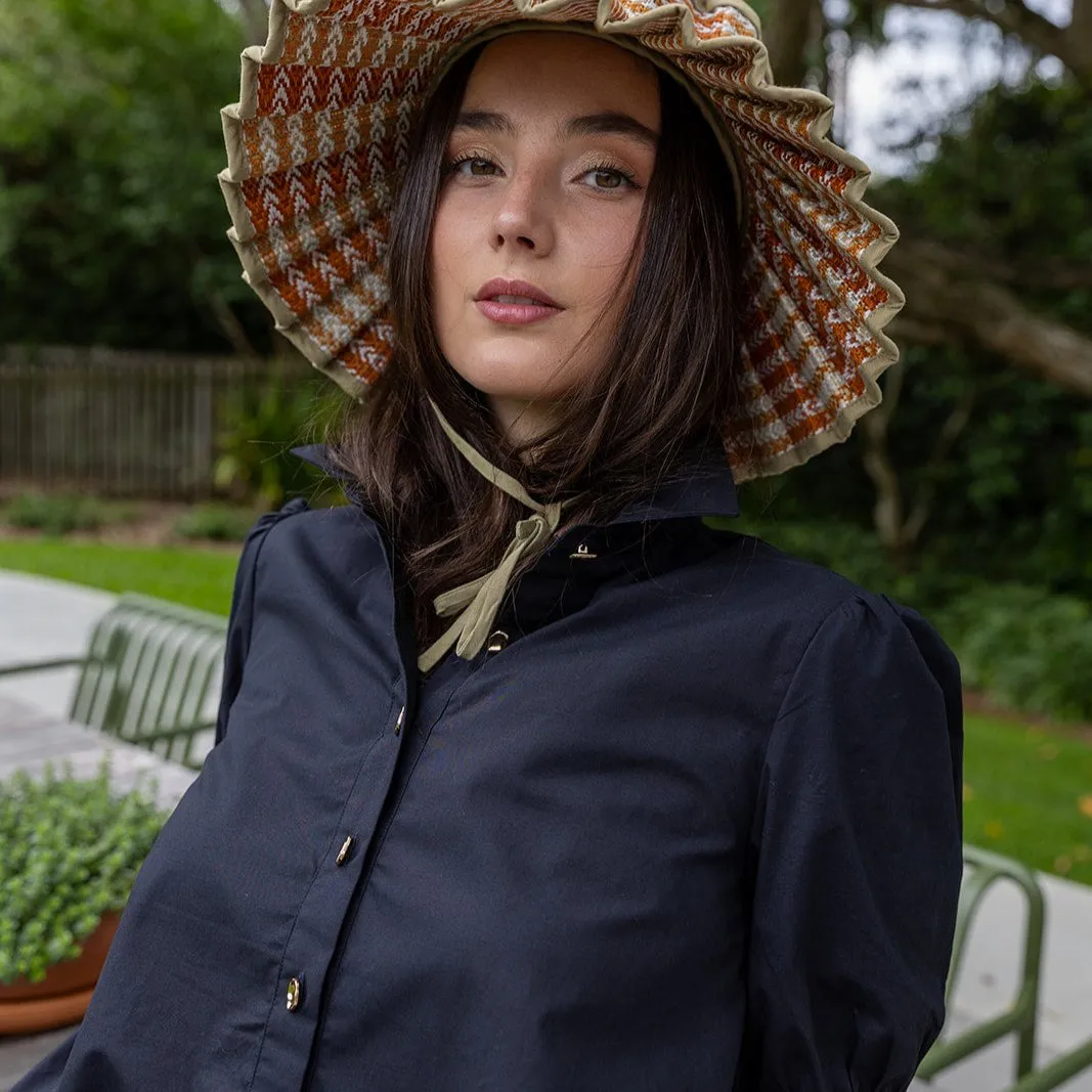 Black Cotton Shirt Dress