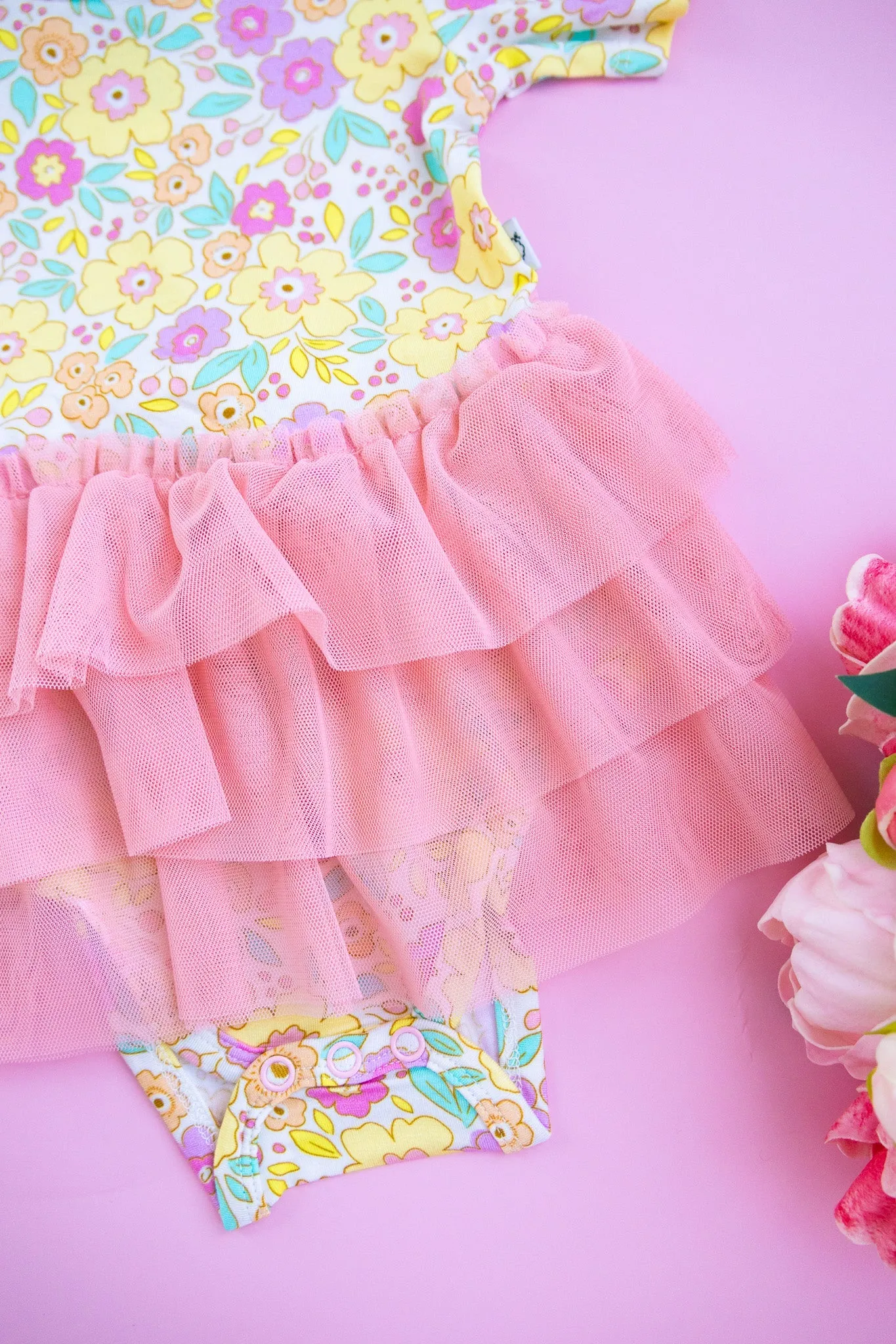 BLOOMIN' WILDFLOWERS DREAM TUTU BODYSUIT DRESS