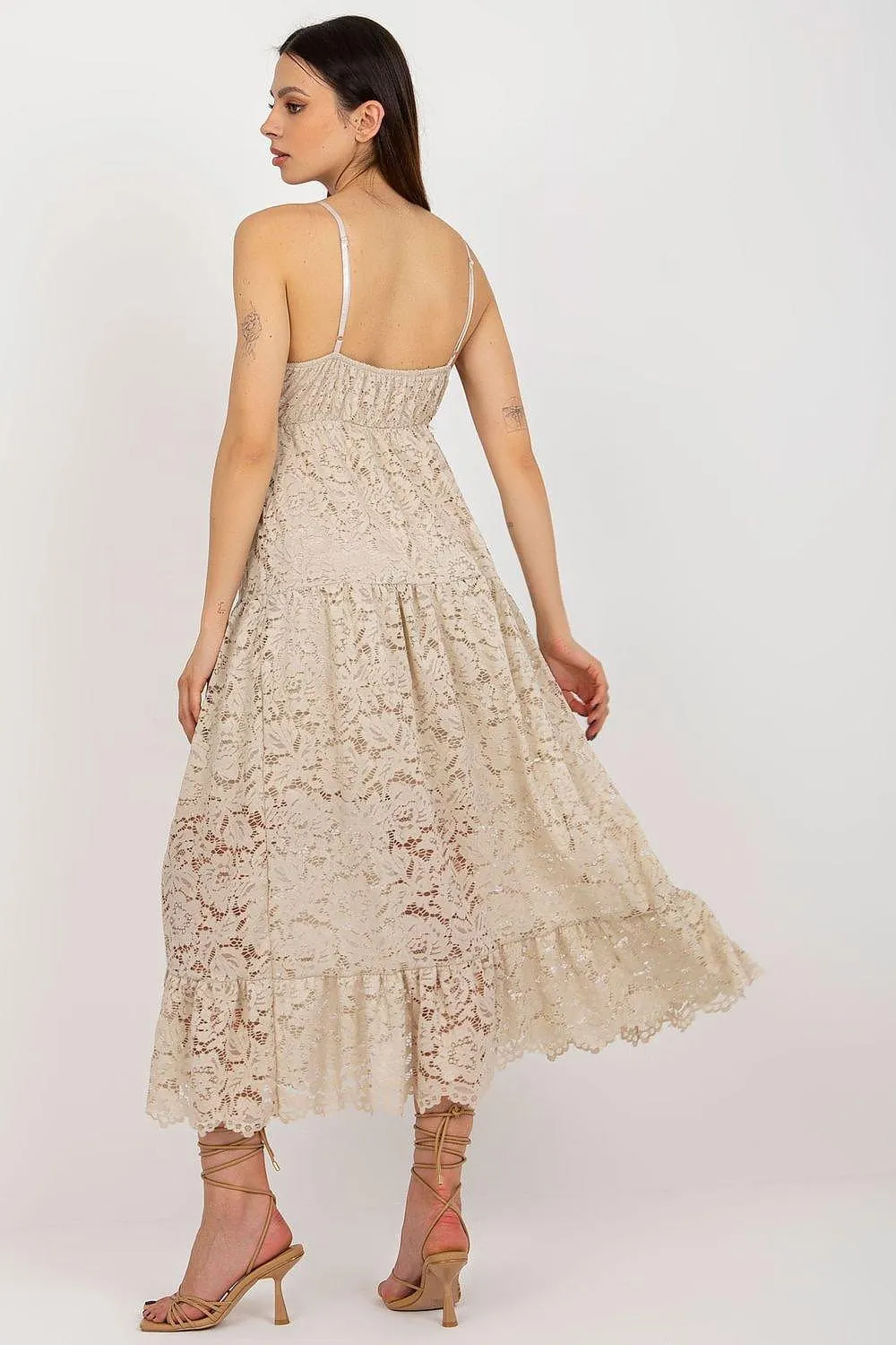 Charming Lace Daydress with Sweetheart Neckline - Embrace Elegance and Style