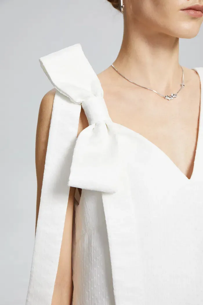 Christine Bow Tie Dress in Viscose Blend