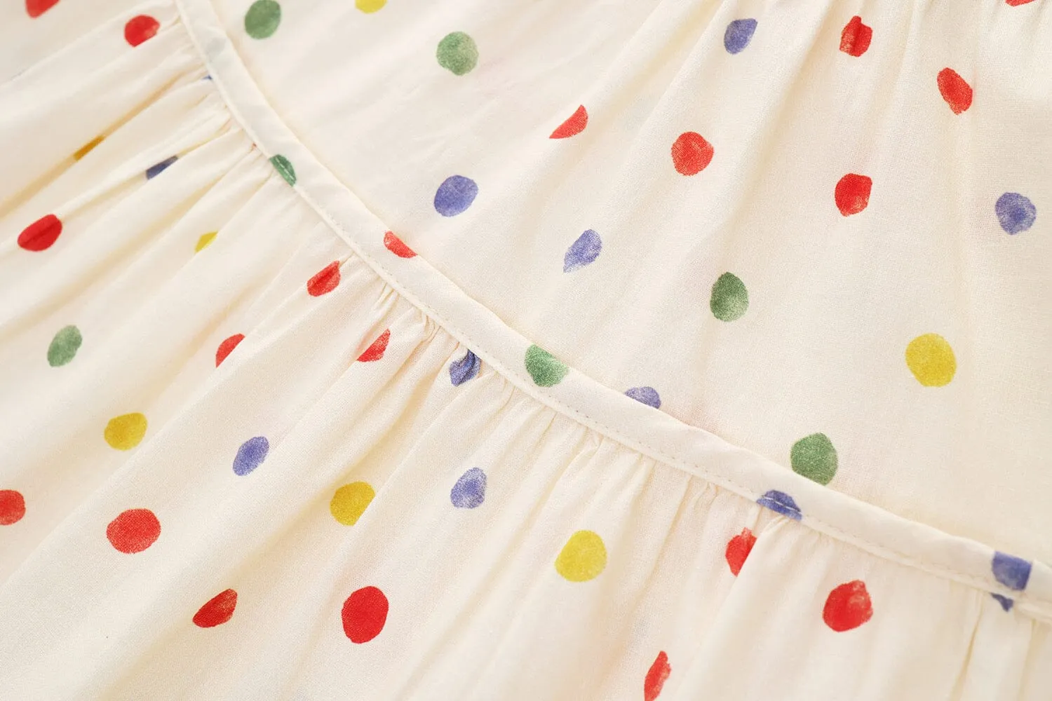 Colorful Polka Dot Sleeveless Dress