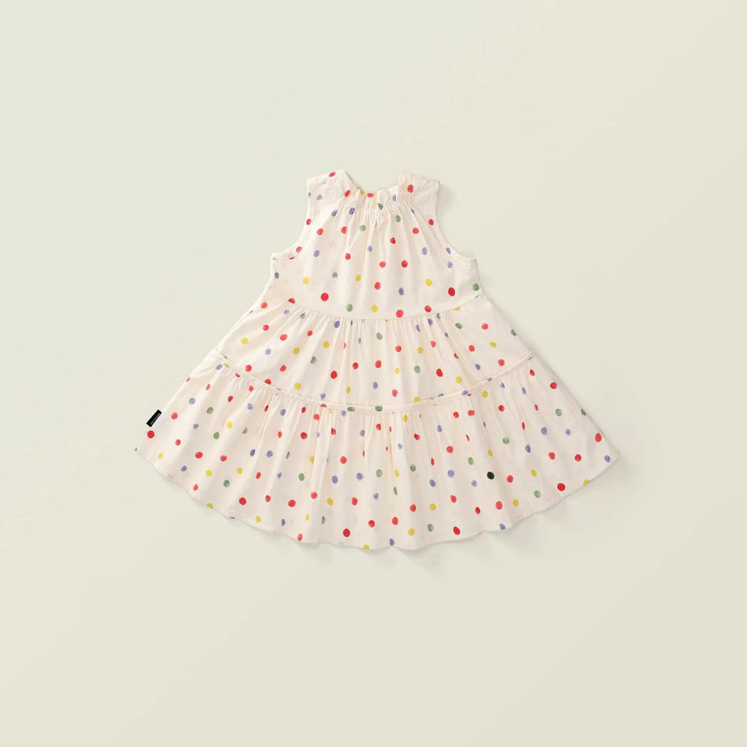 Colorful Polka Dot Sleeveless Dress