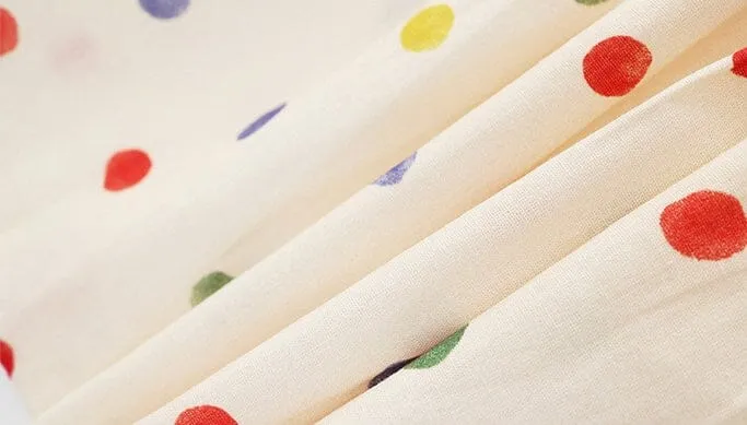 Colorful Polka Dot Sleeveless Dress