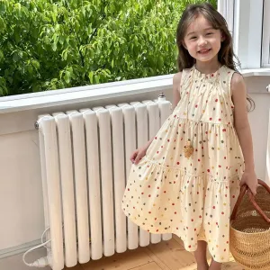 Colorful Polka Dot Sleeveless Dress