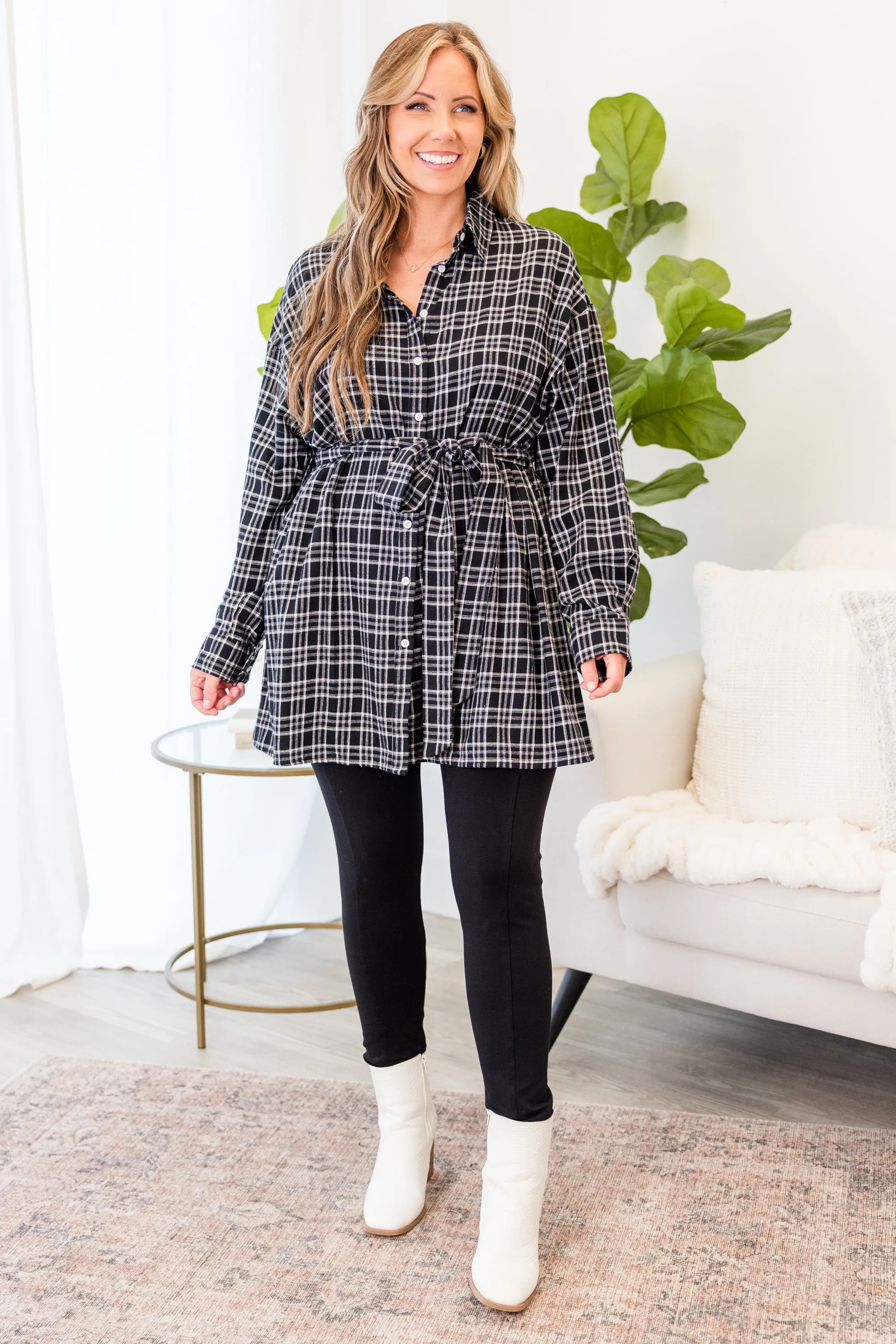 Coming Home To You Tunic, Black