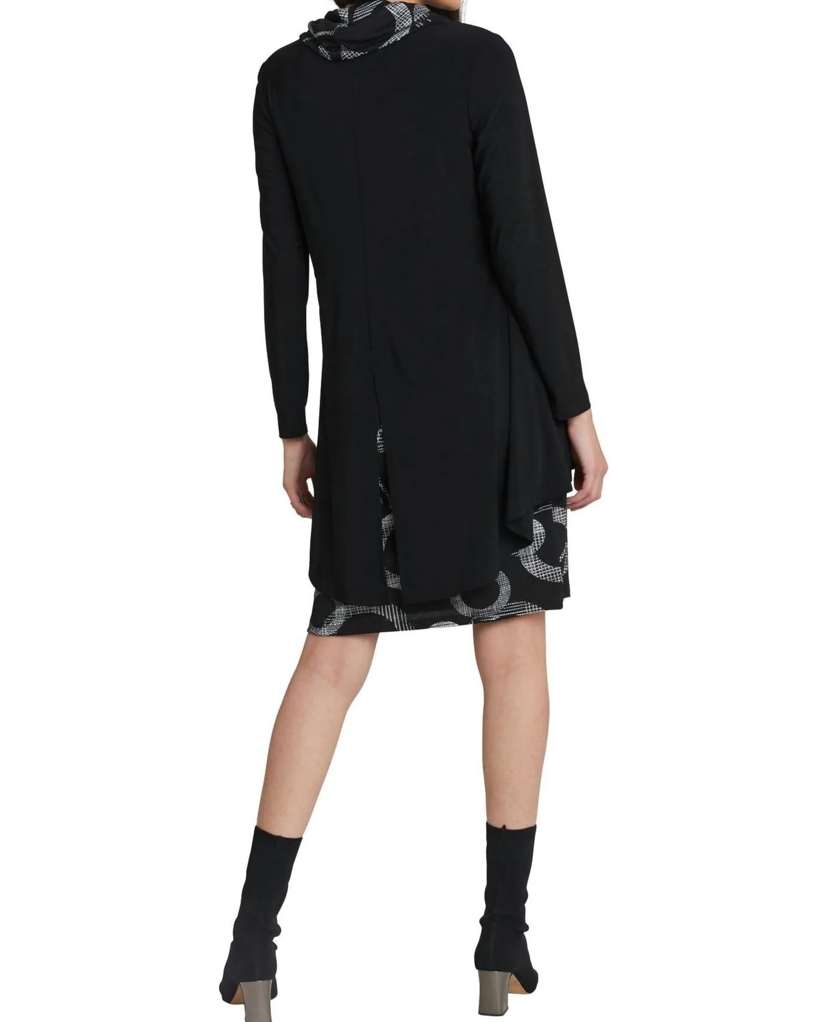 Cowl Neck Dress in Black | Black