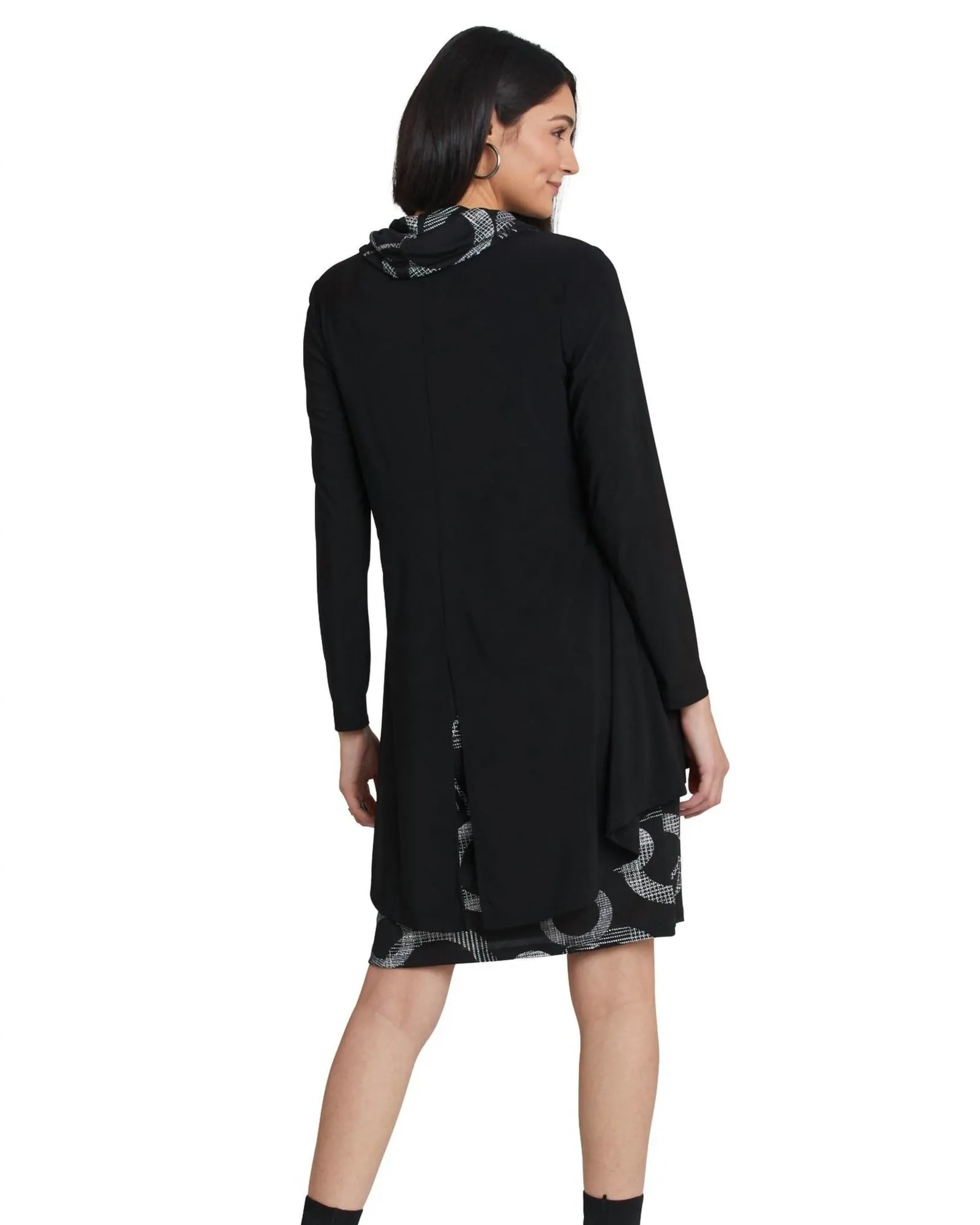 Cowl Neck Dress in Black | Black
