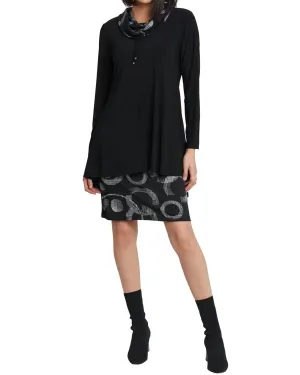 Cowl Neck Dress in Black | Black