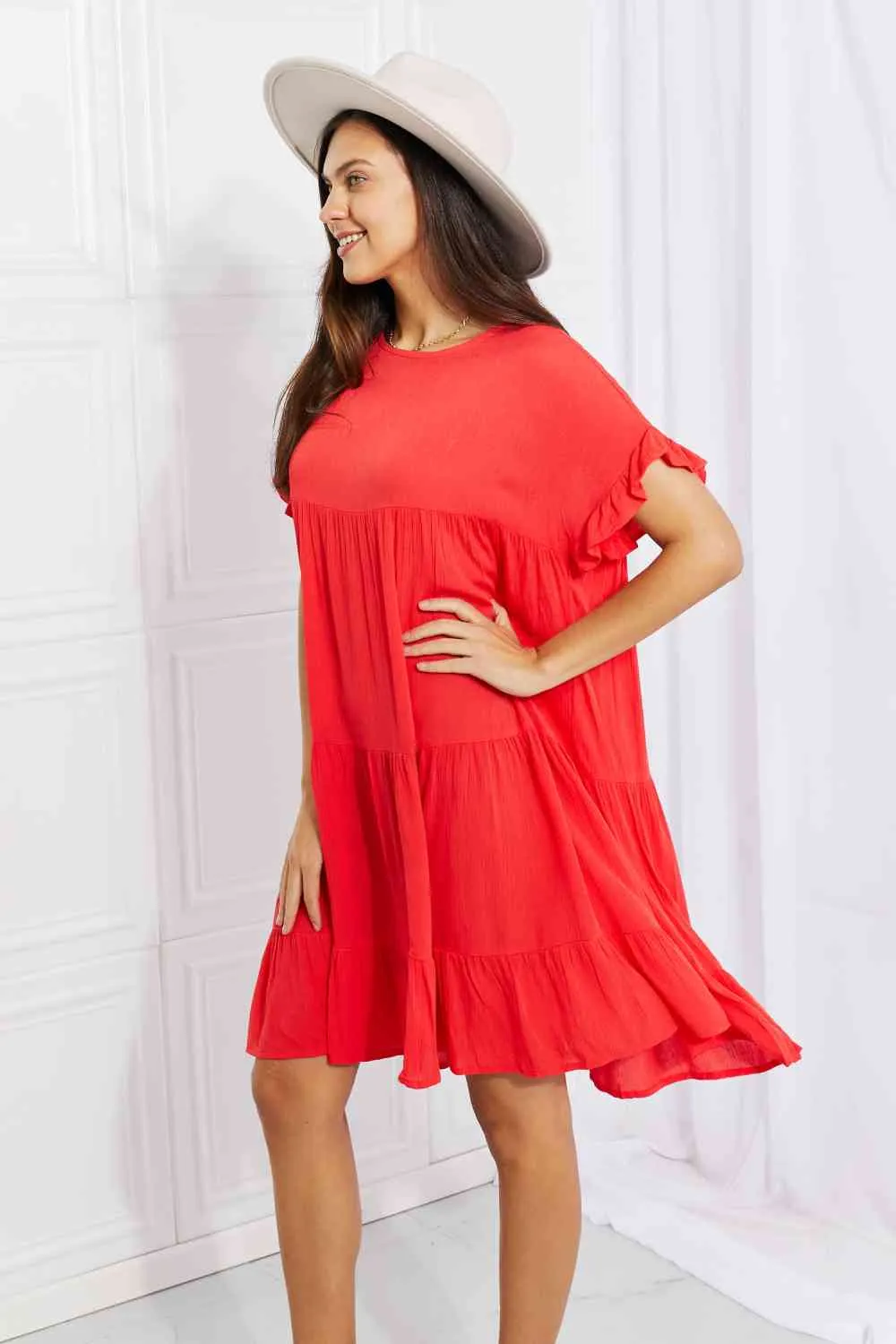 Culture Code Full Size Tulip Fields Tiered Midi Dress