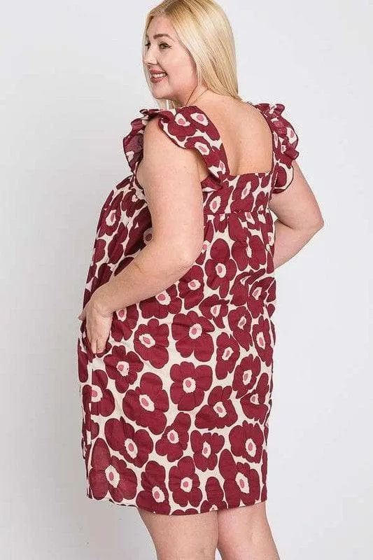 Daisy Print Baby Doll Dress