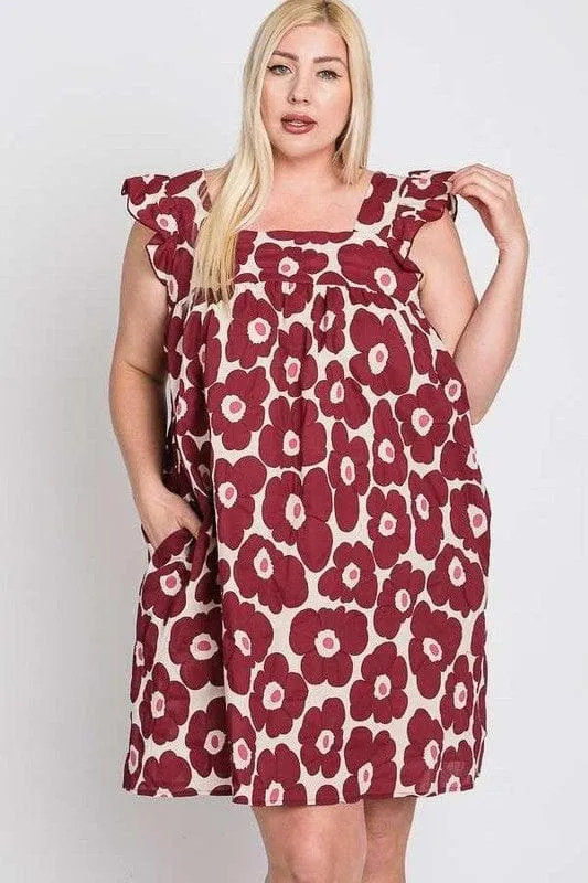 Daisy Print Baby Doll Dress