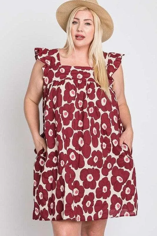 Daisy Print Baby Doll Dress