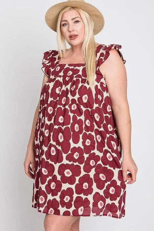 Daisy Print Baby Doll Dress