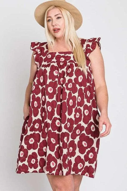 Daisy Print Baby Doll Dress