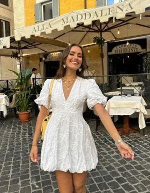 Ellie - Elegant mini dress with puff sleeve
