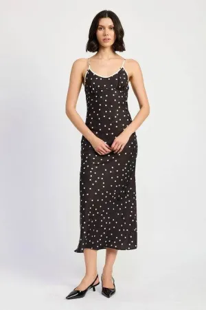 Emory Park Spaghetti Strap Polkadot Midi Dress