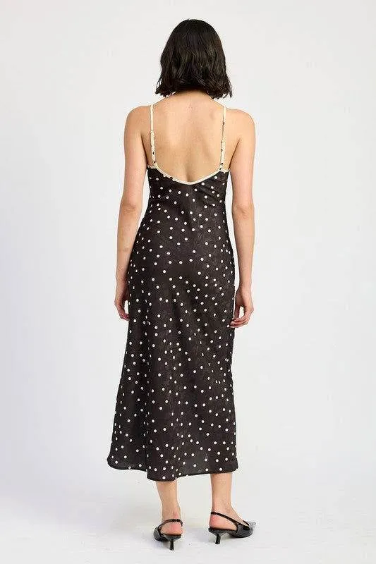 Emory Park Spaghetti Strap Polkadot Midi Dress