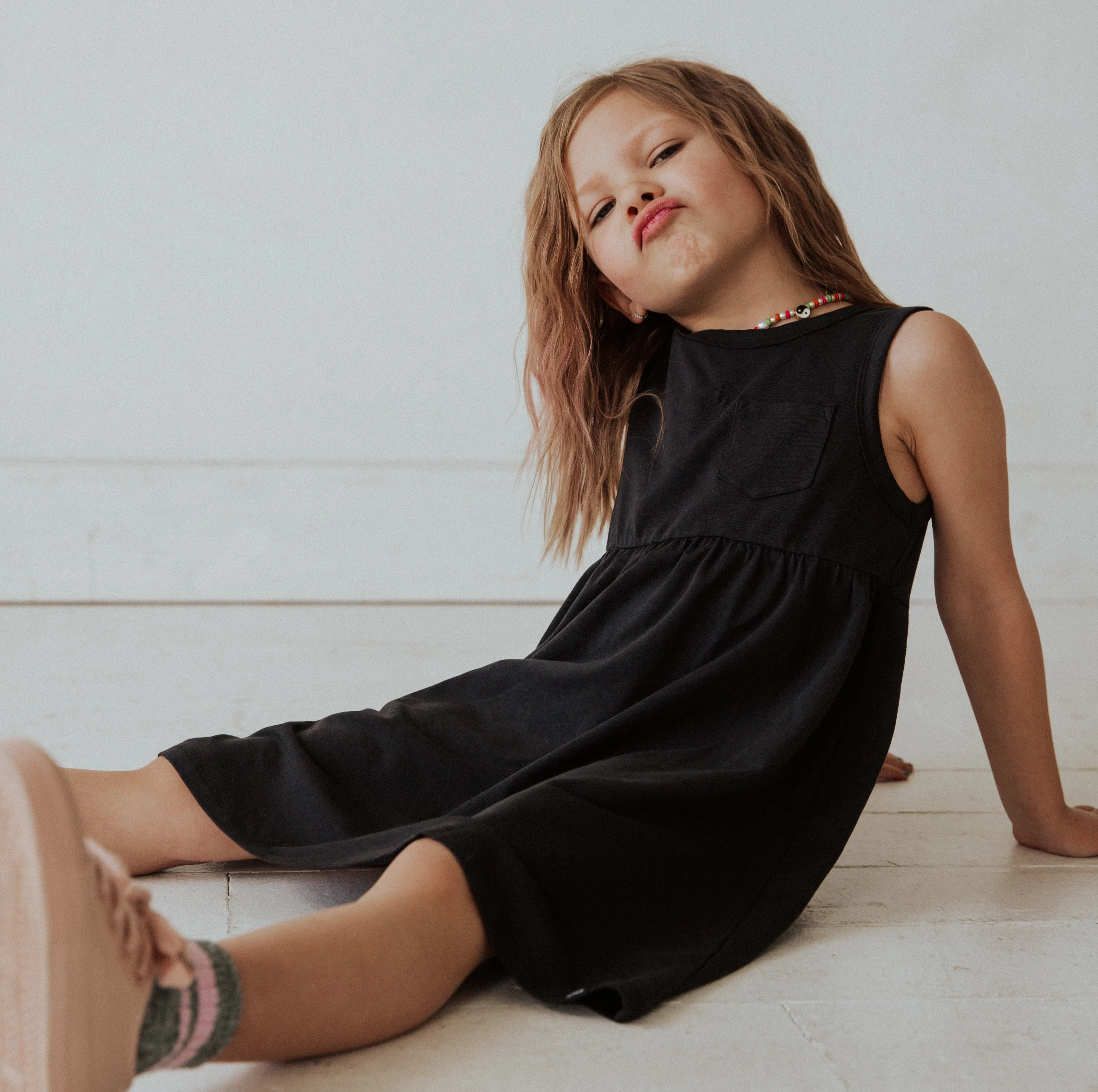 Essentials Tank Dress - 'Phantom'