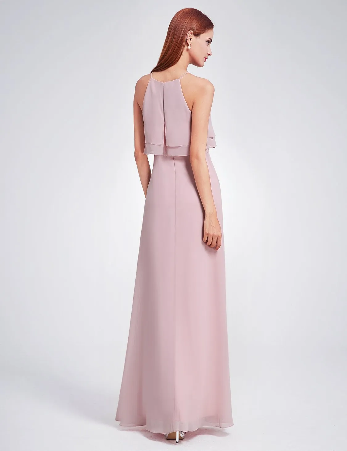 Ever-Pretty Mauve Ruffle Spaghetti Strap Bridesmaid Dress EP07137