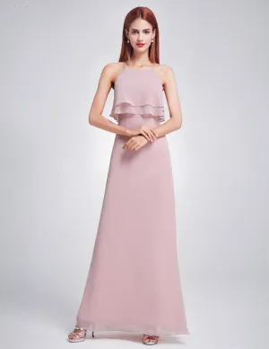 Ever-Pretty Mauve Ruffle Spaghetti Strap Bridesmaid Dress EP07137