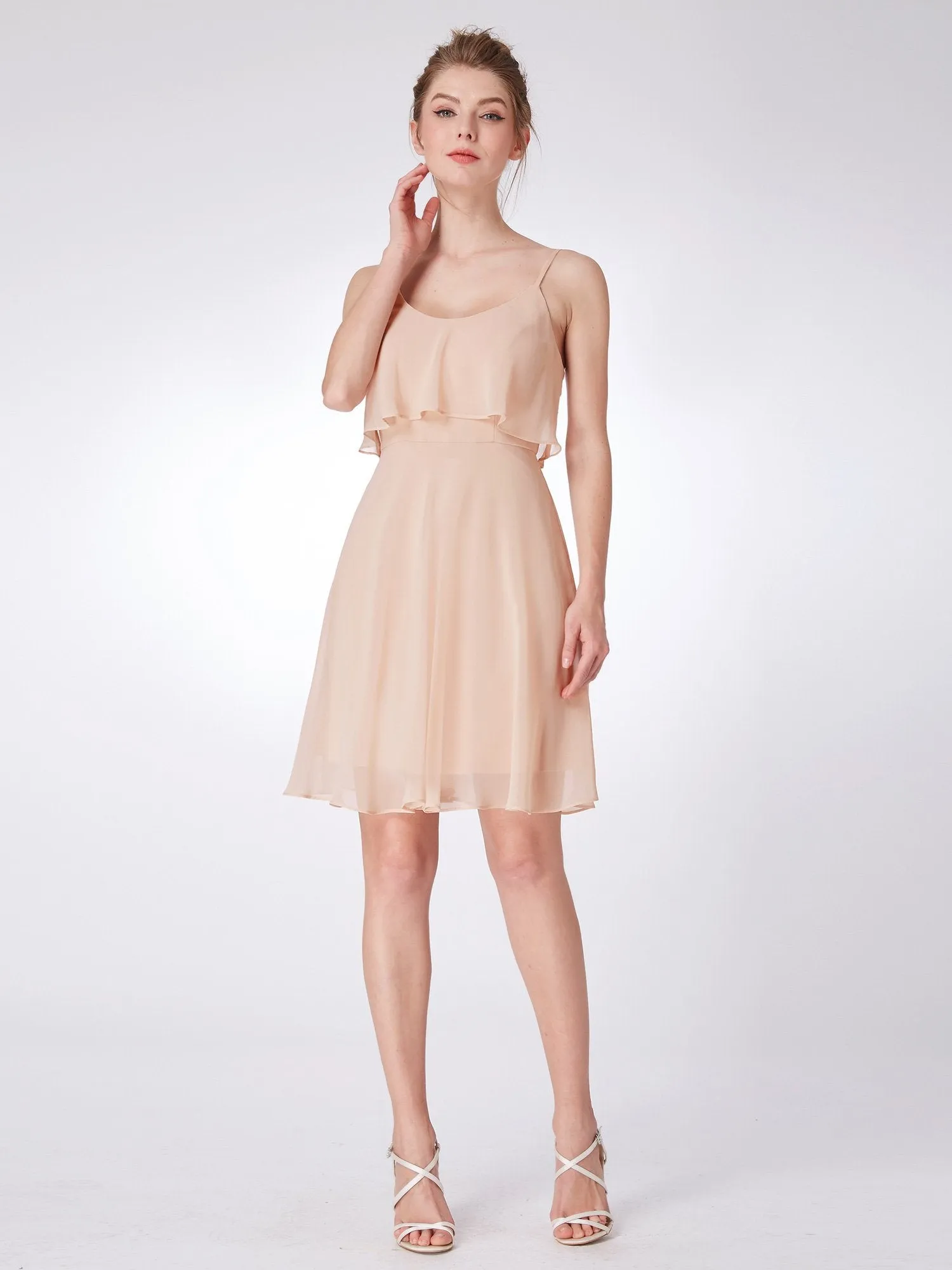 Ever-Pretty Women Fashion Spaghetti Straps Short Bridesmaid Dresses EP04052