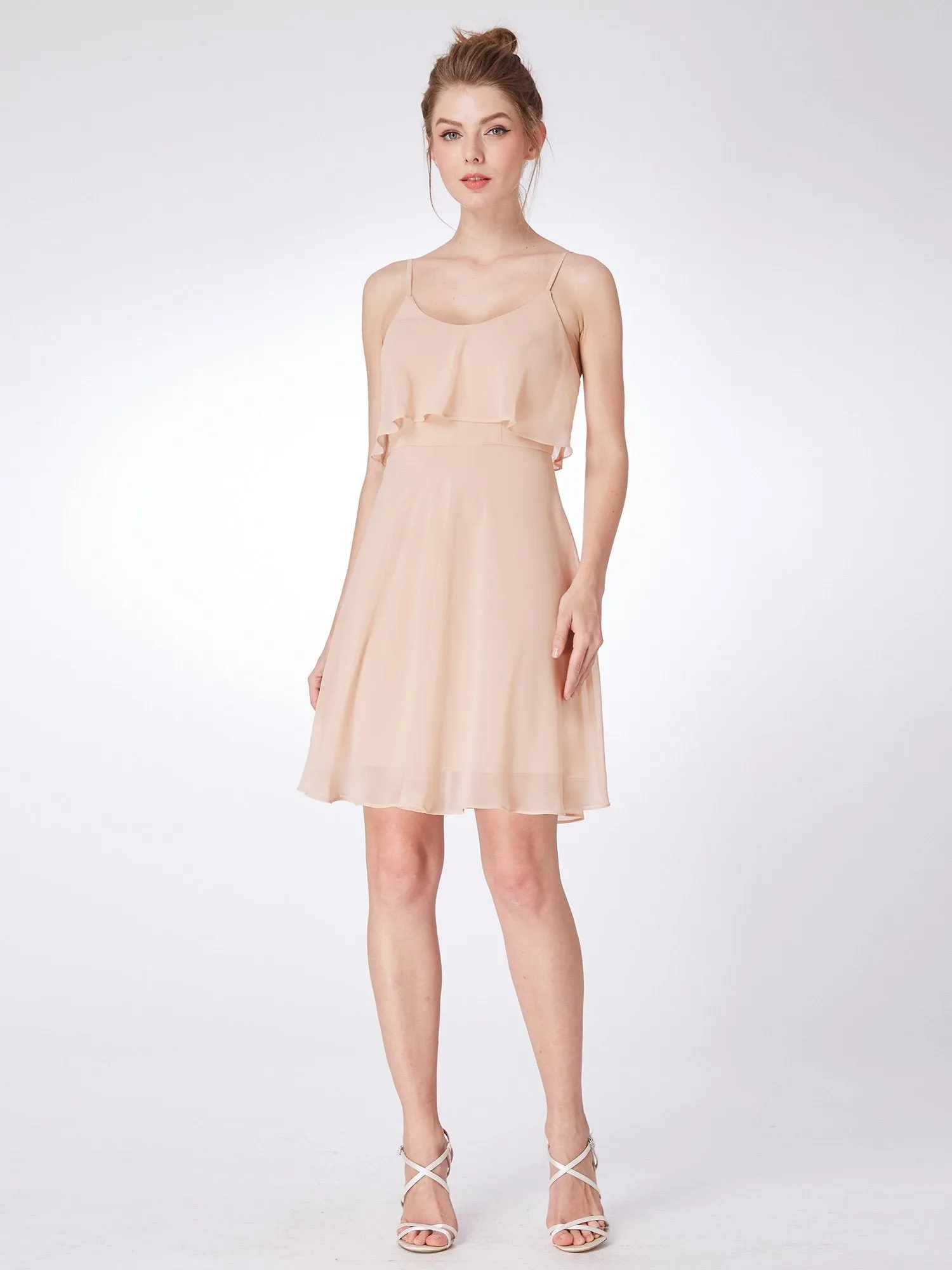 Ever-Pretty Women Fashion Spaghetti Straps Short Bridesmaid Dresses EP04052