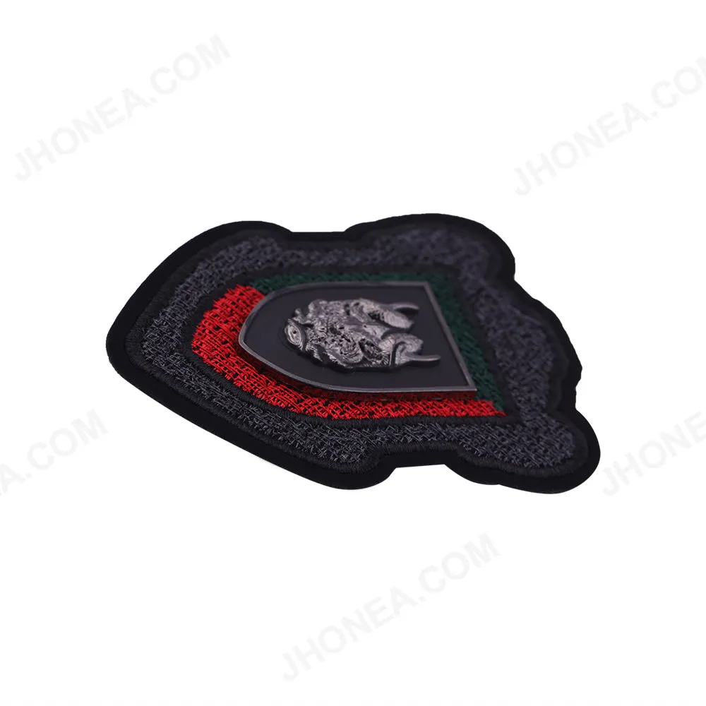 Exquisite Embroidery Patch with Metal Detail