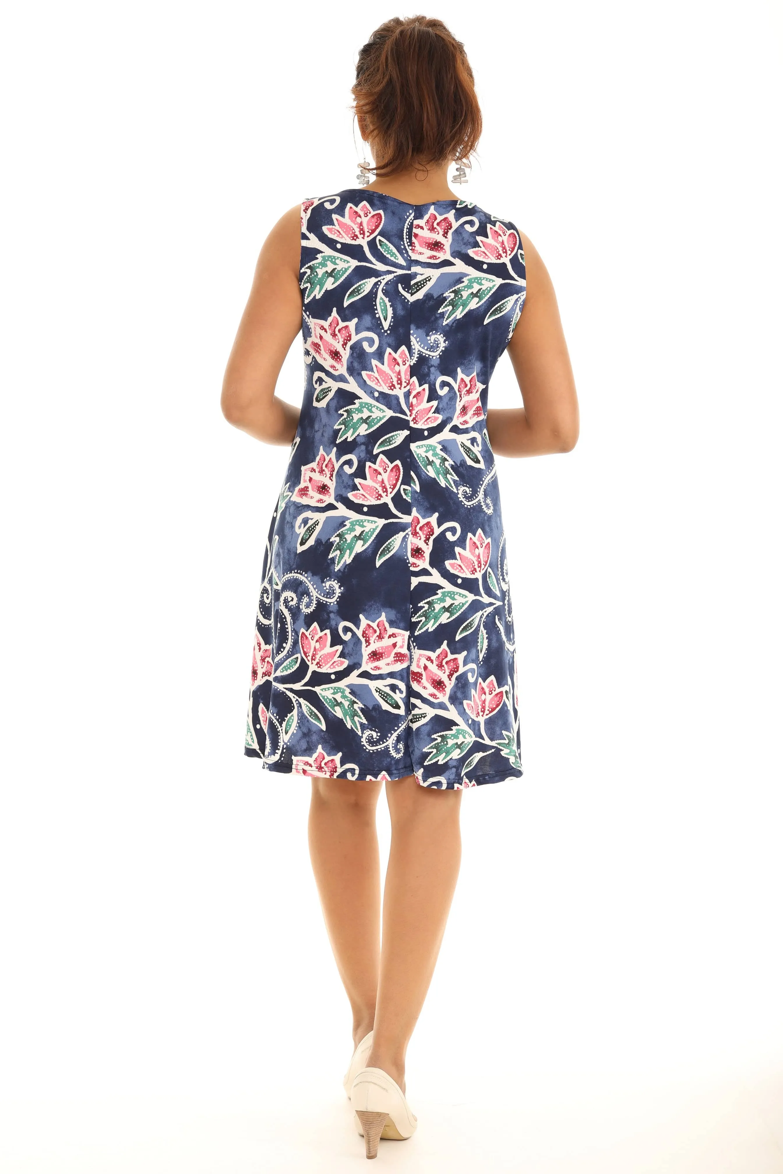 Floral Sleeveless  Dress Women-Plus