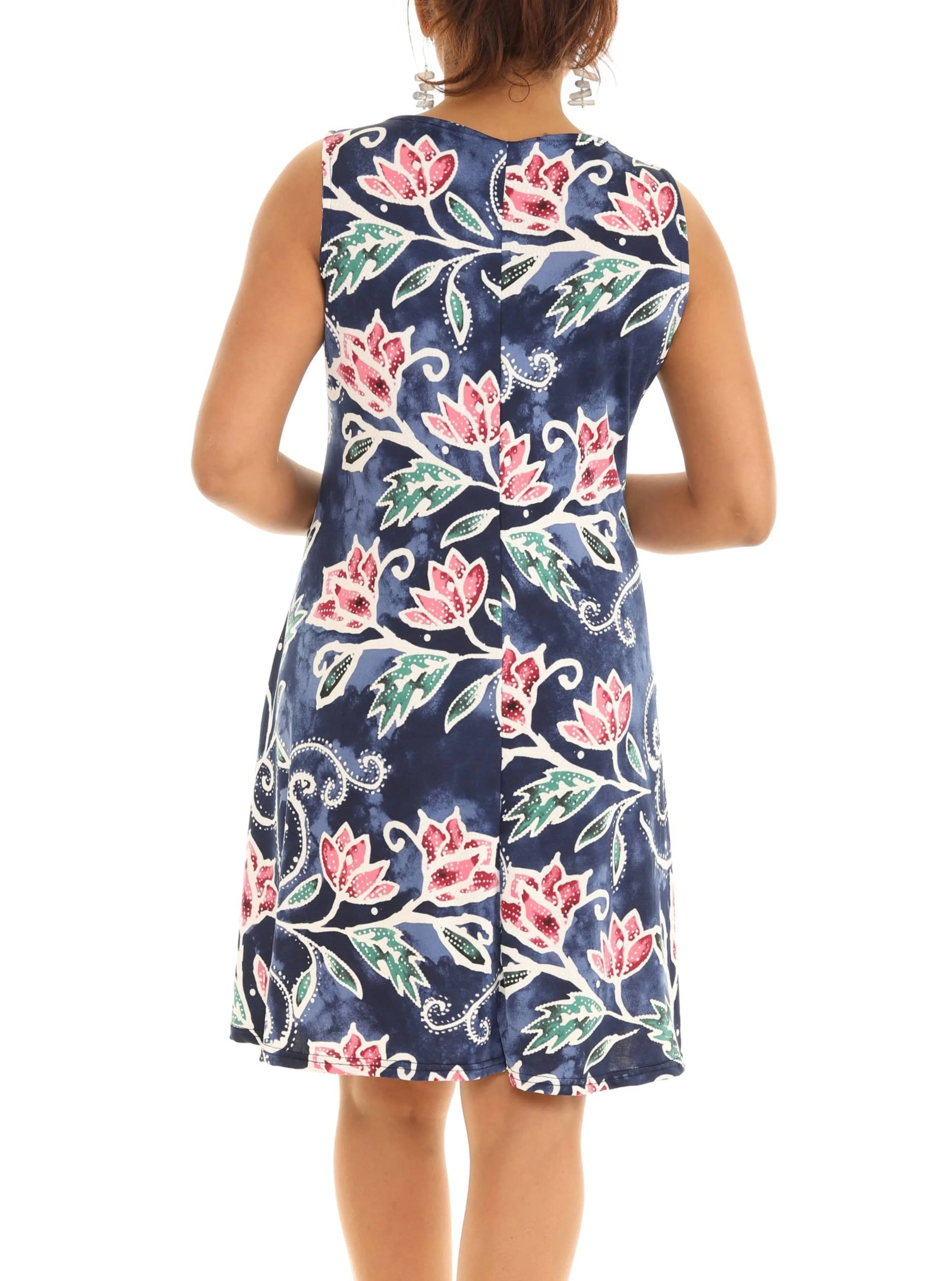 Floral Sleeveless  Dress Women-Plus