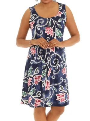 Floral Sleeveless  Dress Women-Plus