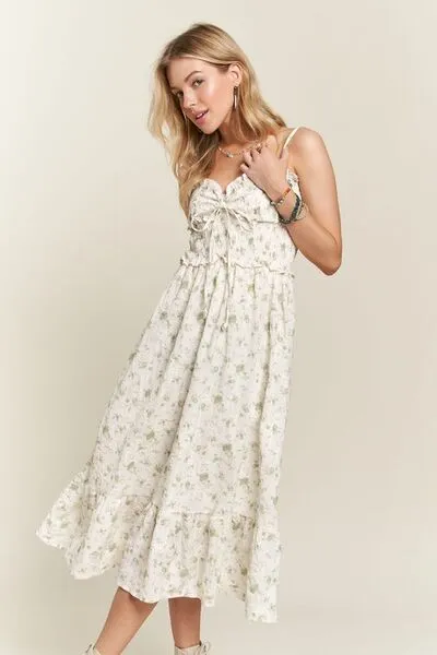 Floral Sweetheart Neck Cami Dress