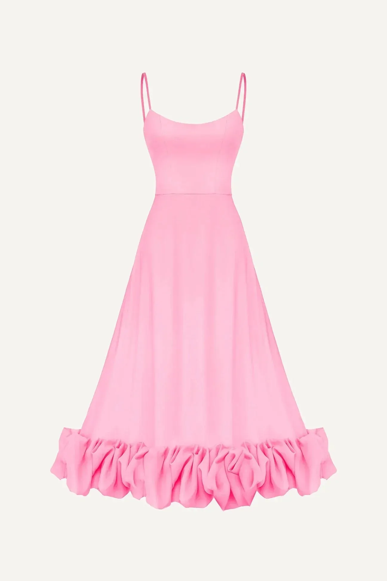 Flytonn- Flounce Bustier Midi Dress