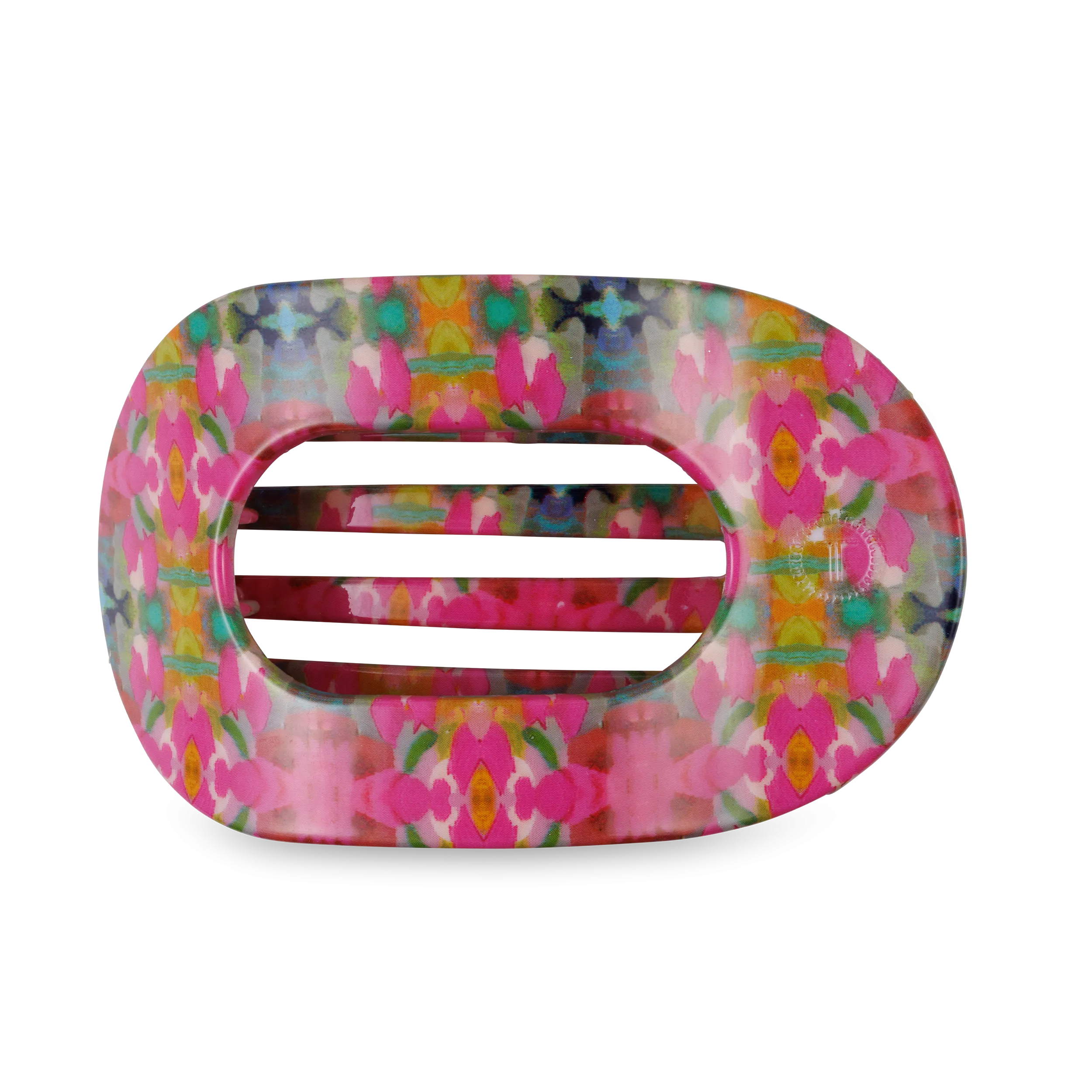 Fuchsia Dream Flat Round Hair Clip